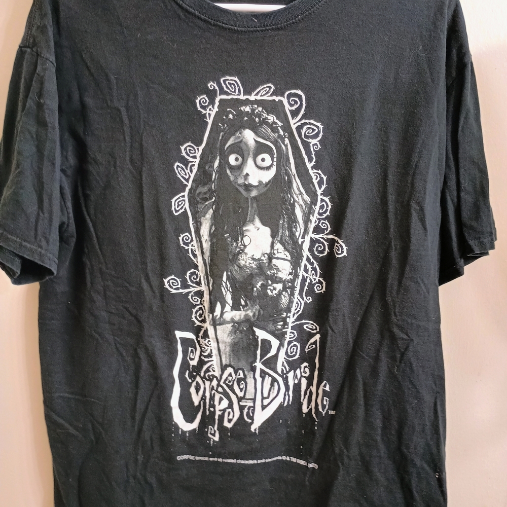 Fruit of the Loom Black Tim Burton Corpse Bride Graphic Tee - Picture 2 of 4